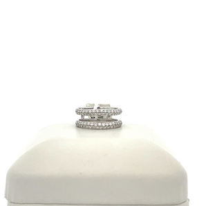 Lady's 14k White Gold Band Insert with .95ctw Round Diamonds