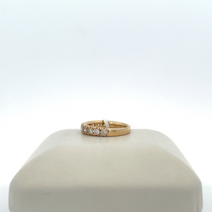 Lady's 14k Yellow Gold Band with 1.00ctw Round Diamonds