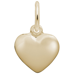 Gold Plated Puffed Heart Charm