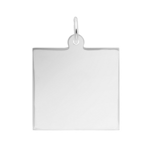 Sterling Silver Square Disc Charm