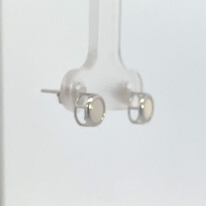 14K White Gold 5MM Bezel Opal Stud Earrings