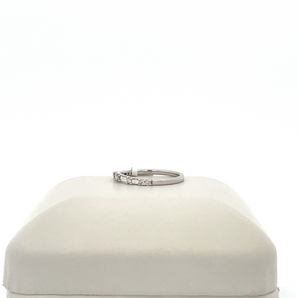 Lady's 14k White Gold Band with .31ctw Baguette and Round Diamonds