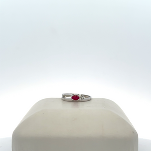 10k White Gold Ruby Ring