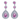 Pink Tourmaline 14 White Gold Karat Earring