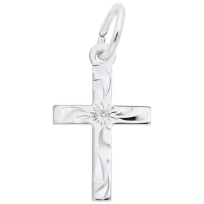 Sterling Silver Small Flared Cross Charm
