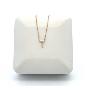 Lady's 10k Yellow Gold T Necklace