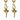 Gold Plated Ballerina Dangling Earrings