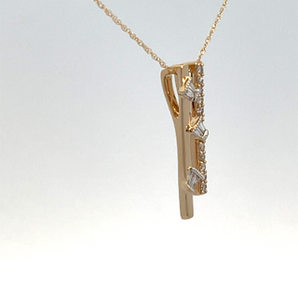 14K Yellow Gold Pendant CTW .16